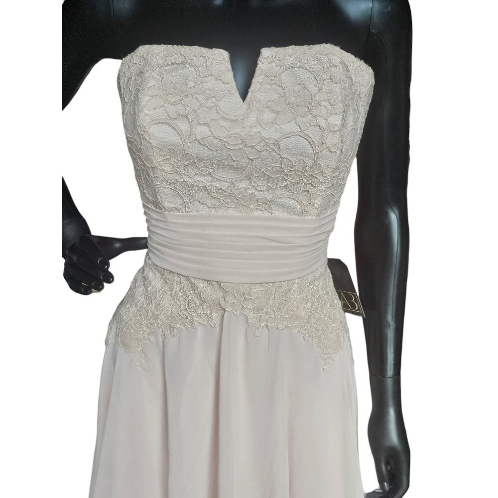 Blush Lace A-Line Party Dress - Mori Lee
